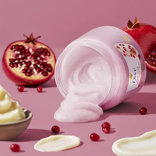 Dove Pomegranate & Shea Butter Body Scrub - 15 oz Exfoliator for Smooth Skin