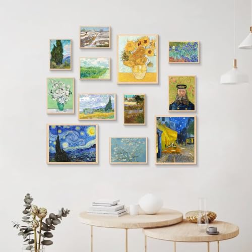 Van Gogh Wall Art Prints Set of 12 - Abstract Eclectic Decor