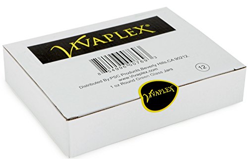 Vivaplex 1 oz Green Glass Jars with Lids - 12 Pack for Storage