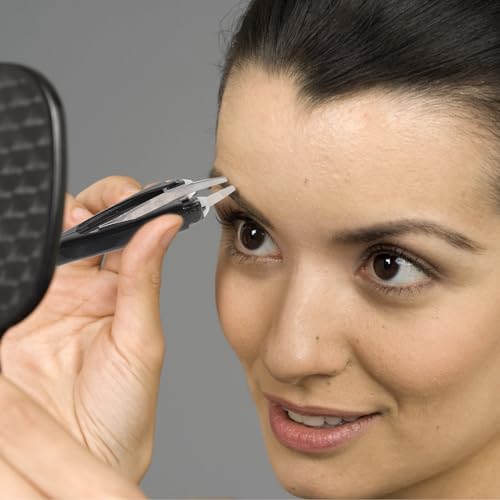 Uonlytech Automatic Eyebrow Tweezers - Retractable Brow Plucker for Facial Hair Removal