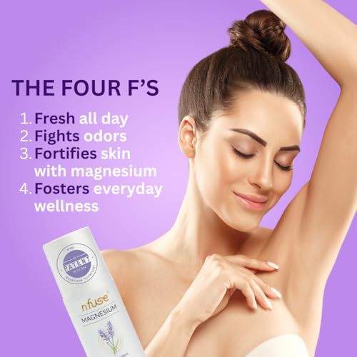 nfuse Magnesium Roll-On Deodorant - Aluminum-Free Natural Lavender Scent
