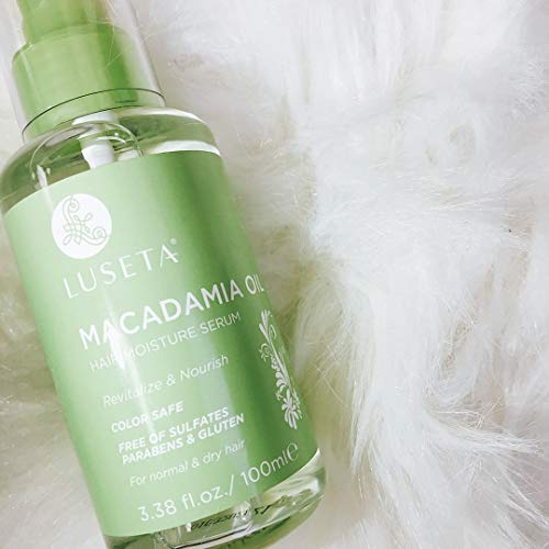 Luseta Macadamia Oil Hair Serum for Normal & Dry Hair, 3.38 oz