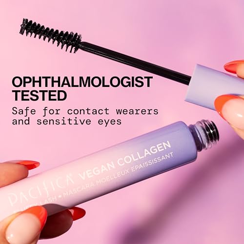 Pacifica Vegan Collagen Fluffy Lash Mascara - Black Volumizing & Lengthening