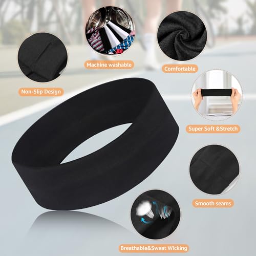 DiyJibb Women's Stretchy Non-Slip Headbands - 7 Pack for Yoga & Sports