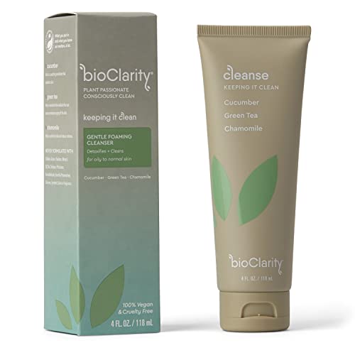 BioClarity Face Cleanser | Vegan Gentle Wash for Sensitive Oily Skin