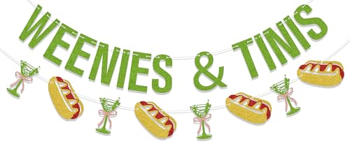 Weenies & Tinis Banner - Martini Birthday Party Decorations