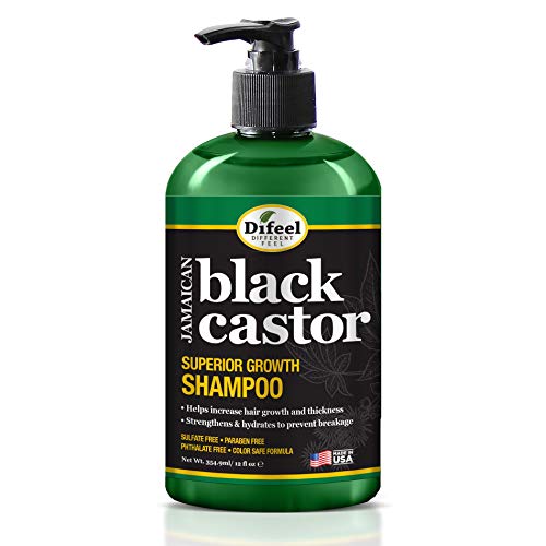 Difeel Jamaican Black Castor Shampoo 12 oz - Sulfate Free for Hair Growth
