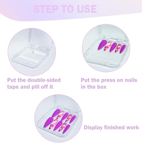 15 PCS Press On Nail Organizer Kit with Storage Box & Adhesive Tape