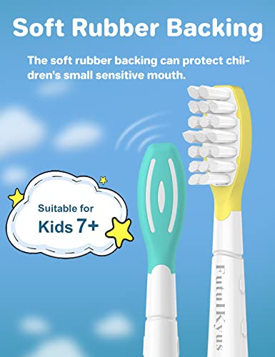 Futulkyus Replacement Brush Heads for Philips Sonicare Kids, Ages 7+, 6 Pack