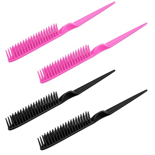 3 Row Hair Comb Set for Natural Detangling & Styling - 4PCS