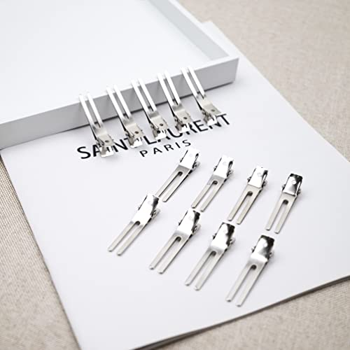 60 Pcs Double Prong Alligator Hair Clips for Styling - Gingbiss