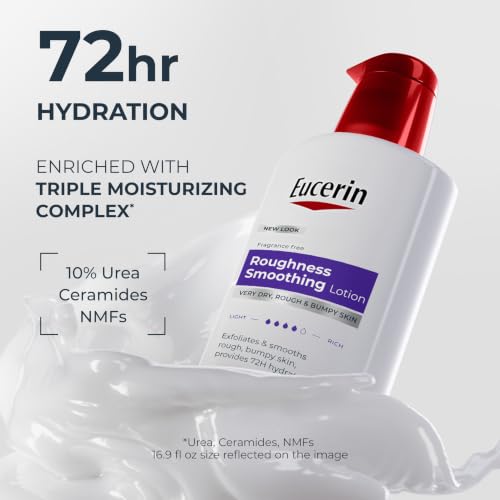 Eucerin Roughness Smoothing Lotion - 16.9 FL OZ Urea Moisturizer for Dry Skin