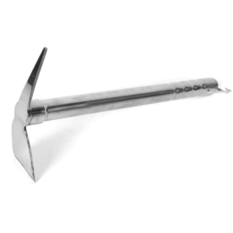 POPETPOP Stainless Steel Garden Hoe 15.35 Inch Lightweight Double Use Pickaxe and Hoe Tool for Yard Planting Weeding and Soil Turning