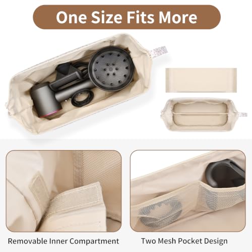 Initial Quilted Hair Tool Travel Bag for Dyson Airwrap & Shark FlexStyle