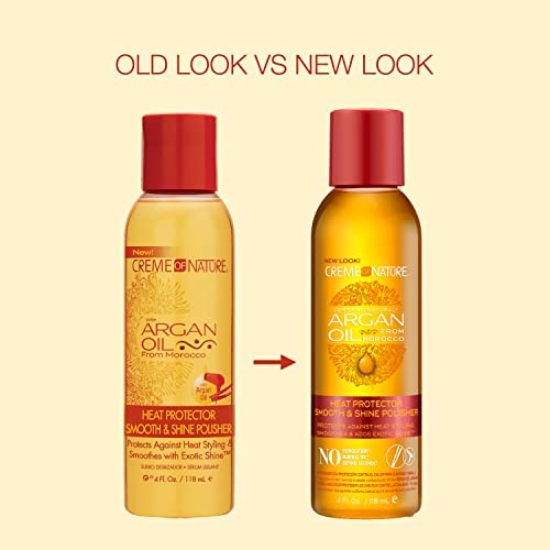 Creme of Nature Heat Protector & Shine Polisher with Argan Oil, 4 fl oz (2 Pack)