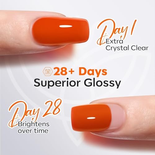 Modelones Extra Glossy Gel Top Coat - Clear UV/LED Nail Sealant, 15ml