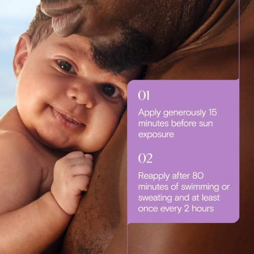 Aveeno Baby Continuous Protection Zinc Oxide SPF 50 Sunscreen for Babies with Sensitive Skin, Broad Spectrum Sun Protection, Tear-Free, Sweat- & Water-Resistant, No added Parabens, 3 Fl Oz