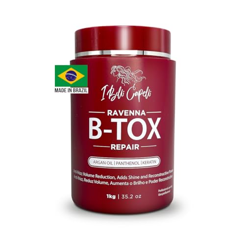 I Belli Capelli Ravenna Repair Hair B-tox -Cirugia Capilar para el Cabello, Formaldehyde-Free- B-tox Capilar Para El Cabello, Long Lasting Anti-Frizz, Smoothing, Btox Hair Treatment 35.2 oz(1kg)