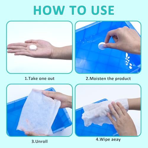 150 Compressed Towels - Soft & Absorbent Disposable Washcloths