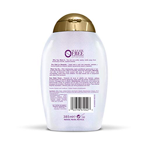 OGX Smoothing Liquid Pearl Conditioner 13 Fl Oz - Frizz-Free Shine & Hydration (Pack of 1)