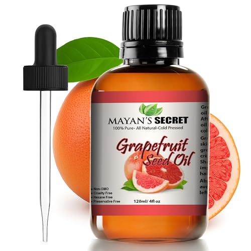 Grapefruit Seed Oil 100% Pure Carrier Oil, Cold-Pressed, 4 oz Jar