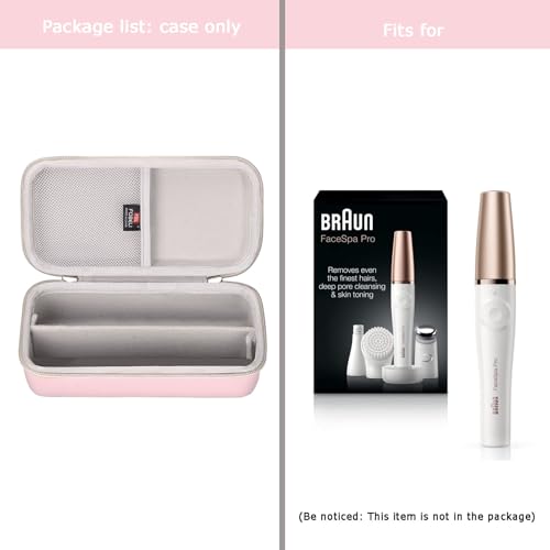 FBLFOBELI Hard Travel Case for Braun Face Epilator & FaceSpa Pro 910/911/SE921