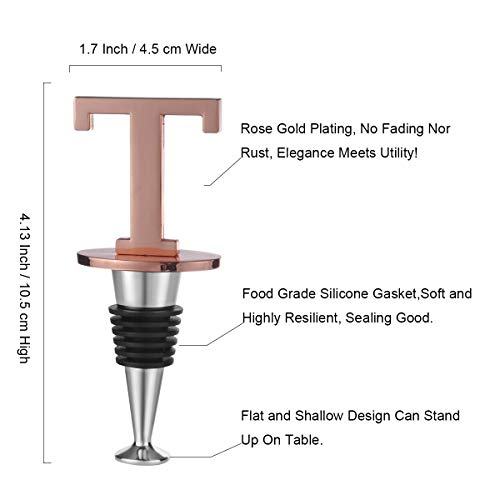 Personalized Rose Gold Wine Bottle Stopper - Funny Prosecco Gift