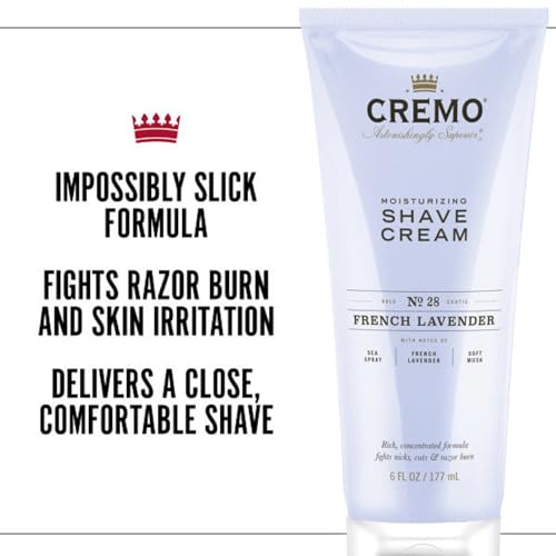 Cremo Women’s Shaving Cream Sensitive Skin French Lavender 6 Fl Oz Pack of 2