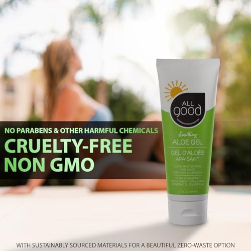 All Good Aloe Vera Gel - Organic Skin Relief & Hydration 3.7 oz (2-Pack)