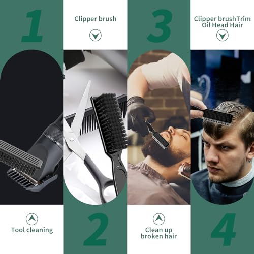 10-Pack Barber Clipper Cleaning Brushes - Nylon Hair Styling Tools