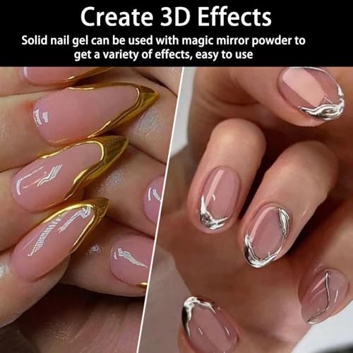 No Wipe 3D Sculpting Gel for Nail Art - Clear Nail Gel Polish