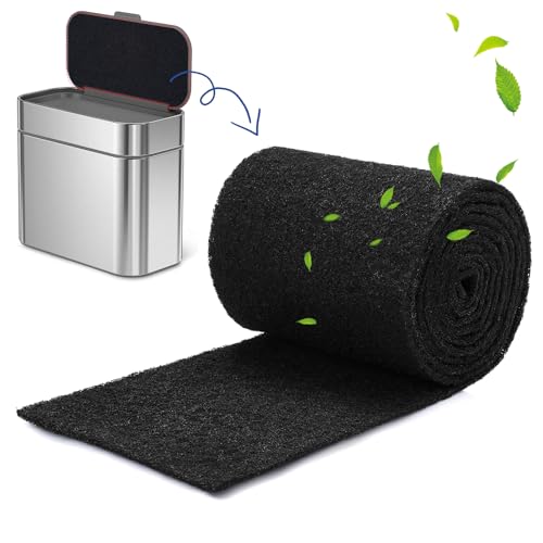 Activated Charcoal Compost Bin Filters - Odor Absorbing Sheet, 5.5 x 78.7 Inch