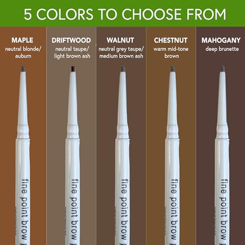 Honeybee Gardens Fine Point Brow Pencil - Driftwood Ultra-Slim Definer
