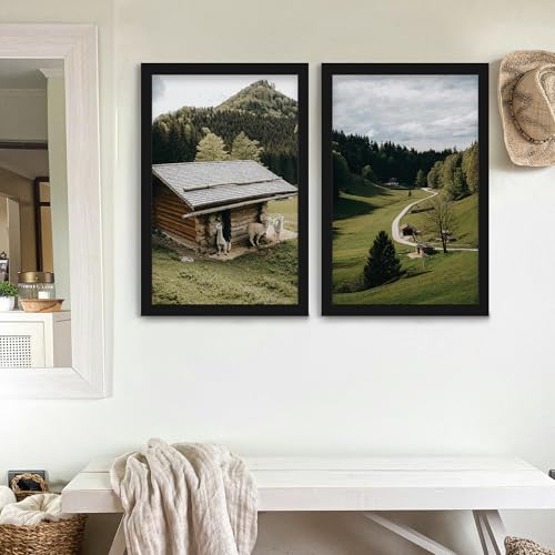 11x17 Black Picture Frame - Classic Wall Mount Poster Frame