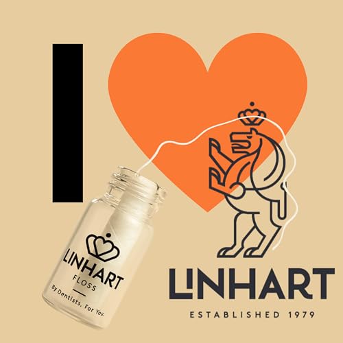 Linhart Eco-Friendly Refillable Glass Dental Floss - Mint & Xylitol, 25m, Sensitive Gums