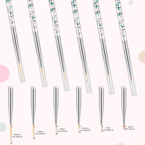 Maitys 6-Piece Fine Point Eyeliner Brush Set for Makeup