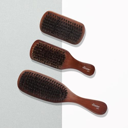 Diane Reinforced Boar Curved Wave Brush for Men – Medium Bristles, 1 Count (Curved Wave)