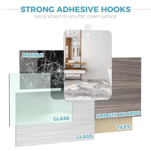 Fogless Shower Mirror for Shaving - 6.7x5.5in Shatterproof