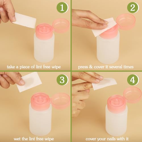 Lockable Acetone Pump Dispenser Bottle - 180ml, 2-Pack