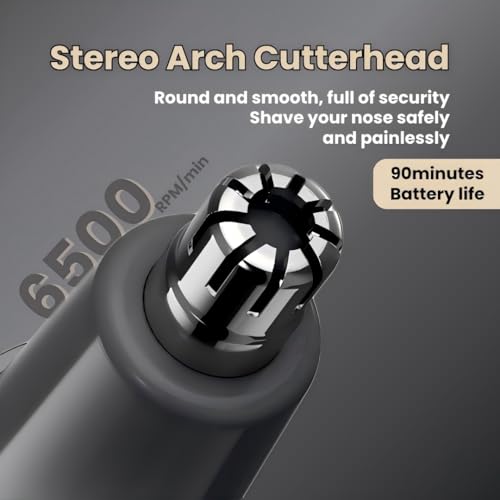 Rechargeable 3-in-1 Nose Ear & Facial Hair Trimmer for Men & Women