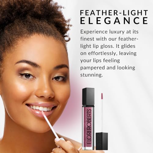 Flori Roberts Mineral Base Lip Shine - Orchid, Long Wear Gloss for Deeper Skin Tones