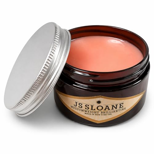 JS Sloane Mediumweight Water-Based Hair Pomade - Medium Hold, High Shine, 4 oz