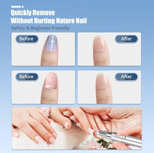 13PC Nail Drill Bits Set with Small Sanding Bands for Home Salon & Professional Use