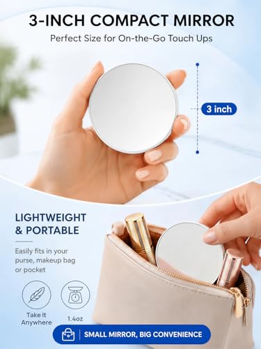 Macaki Magnetic Magnifying Mirror - 10x, 20x, 30x, 40x Options
