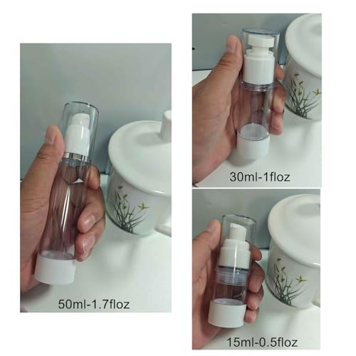 Rusikia 13-Piece Airless Travel Container Set, Leak-Proof TSA Approved Bottles