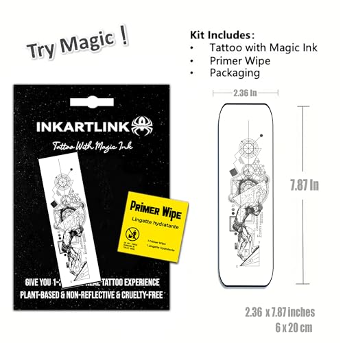 INKARTLINK Atlas Temporary Tattoos - Realistic Waterproof (Variation: Atlas)