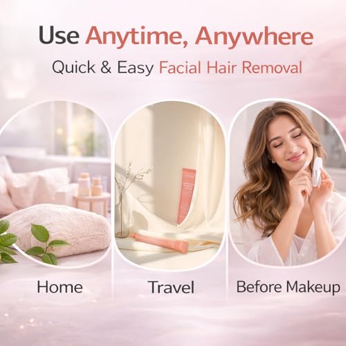 PUILOG Facial Hair Removal Cream for Women - Painless Sensitive Skin Formula