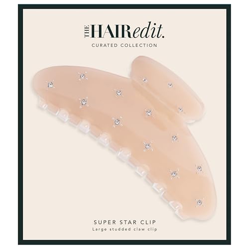 Milky Nude Rhinestone Claw Clip - Large Sparkling Hair Accessory
