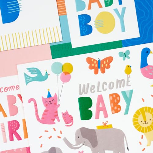 Hallmark Baby Shower Cards Assorted 16-Pack with Envelopes