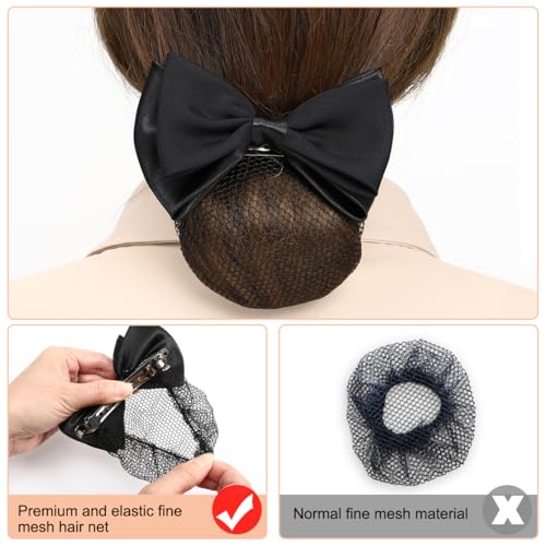 Beaupretty 2 Pack Butterfly Bow Hair Snood Net Clips for Women